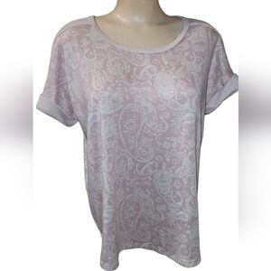 Lucky Brand Paisley Pullover Pink